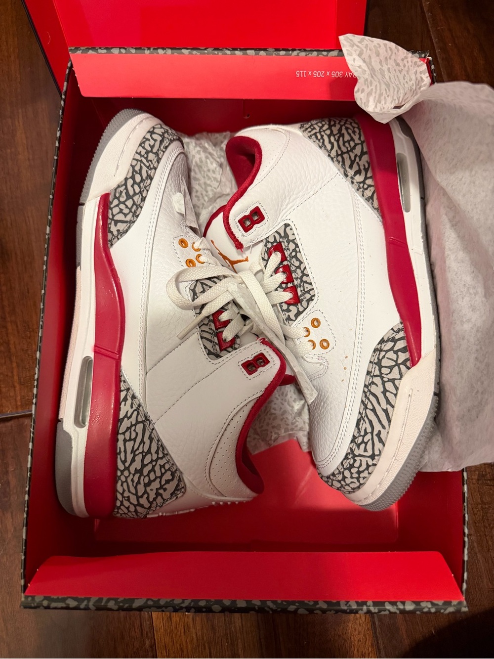 Jordan Kids White and Red Retro Elephant Print Sneakers